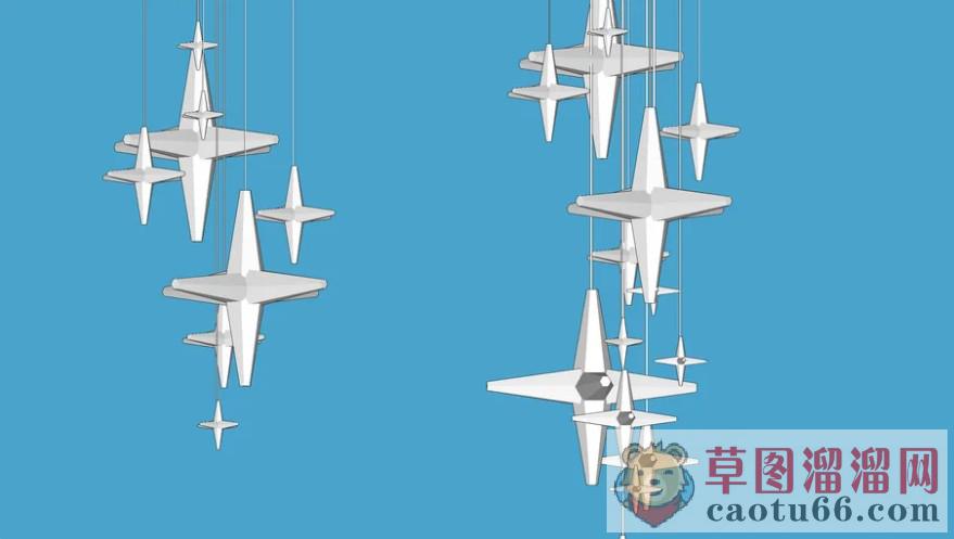 装饰吊坠彩灯SU模型