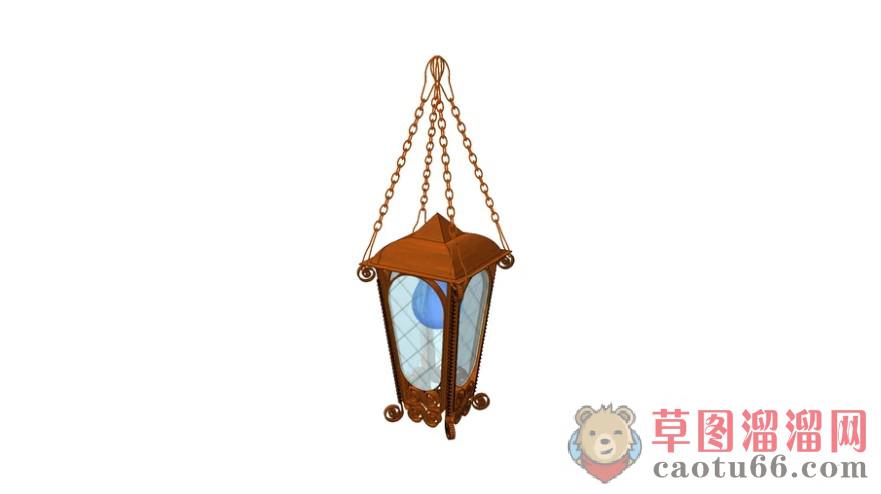 欧式蓝灯SU模型