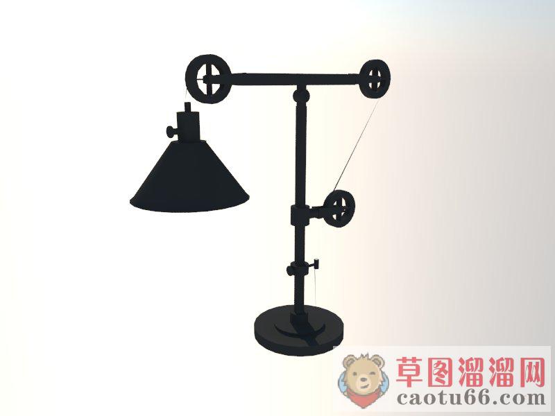 工业风台灯灯具SU模型