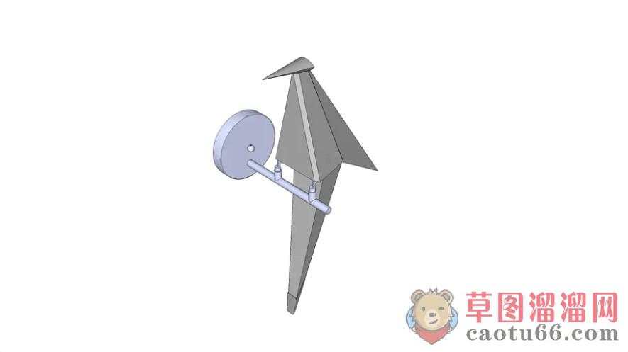 小鸟装饰壁灯SU模型