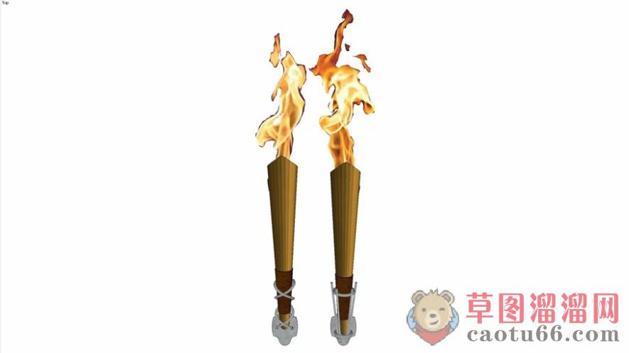 火炬壁灯灯具SU模型