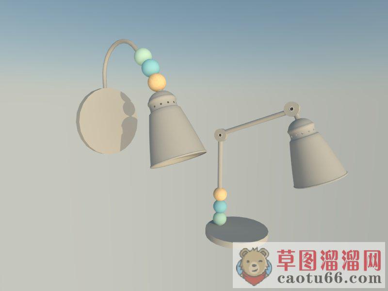 壁灯台灯SU模型