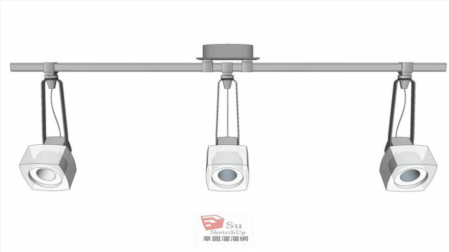 轨道灯射灯灯具SU模型