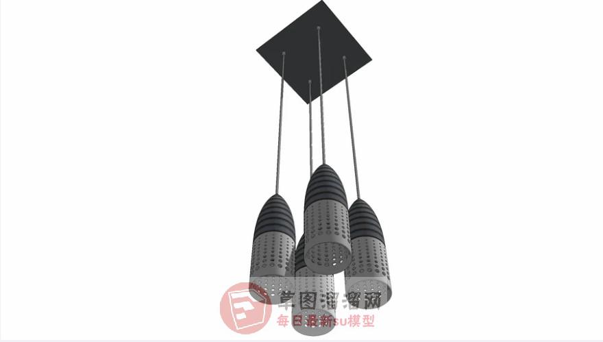 筒形吊灯SU模型