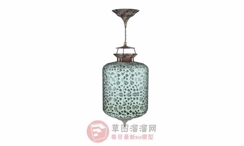 欧式低聚小吊灯SU模型
