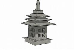 日式石灯SU模型