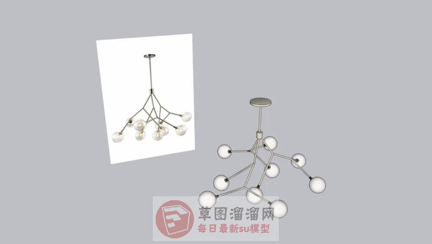 枝形吊灯灯具SU模型