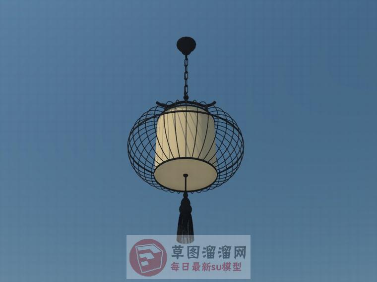 中式灯笼吊灯SU模型