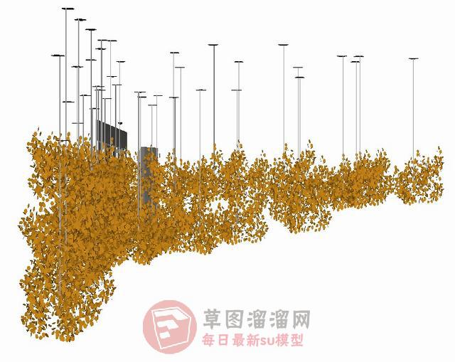 现代吊灯灯具SU模型