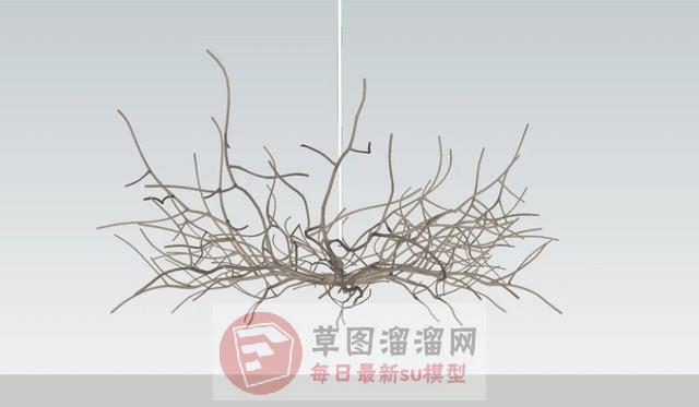 枝形吊灯树枝SU模型