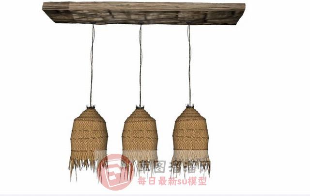 乡村吊灯灯具SU模型