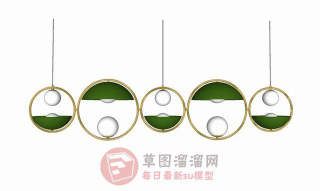 吊灯装饰球形SU模型
