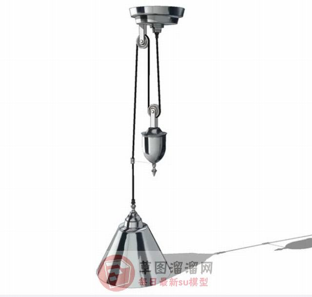 工业风格吊灯灯具SU模型