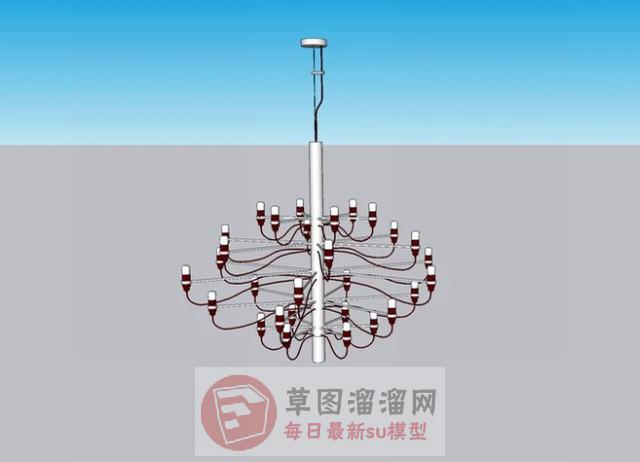 蜡烛吊灯灯具SU模型