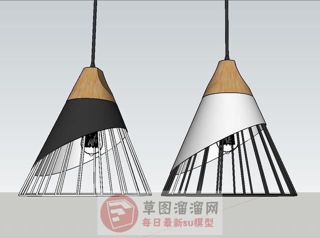 工业吊灯灯具SU模型