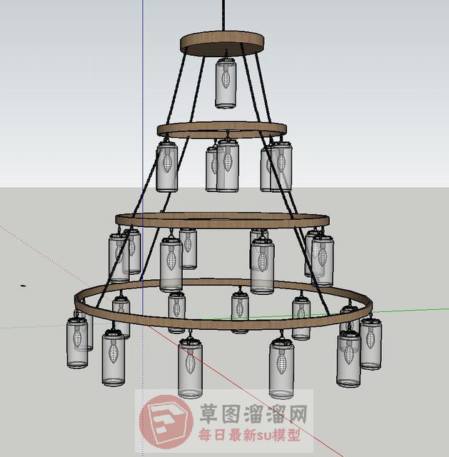 吊灯灯具SU模型
