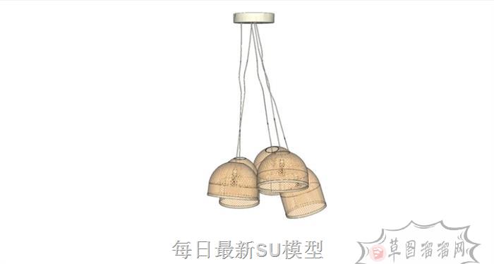 吊灯灯具SU模型