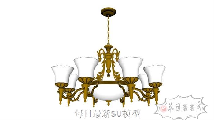 吊灯灯具SU模型