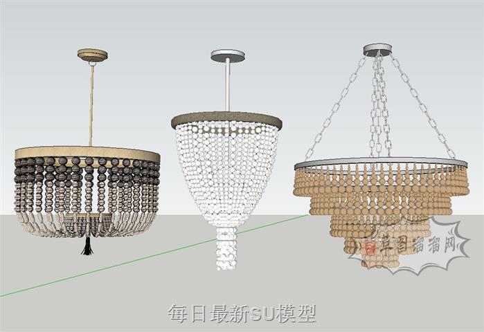 吊灯灯具SU模型