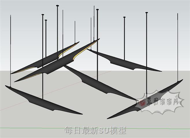 枝形吊灯灯具SU模型