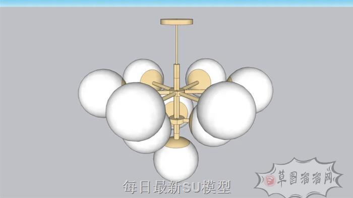 吊灯灯具SU模型