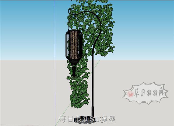 室内落地灯灯具SU模型