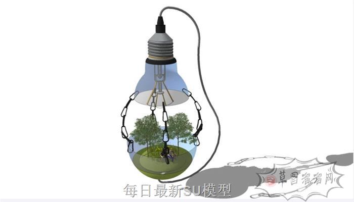 灯泡世界装饰品SU模型