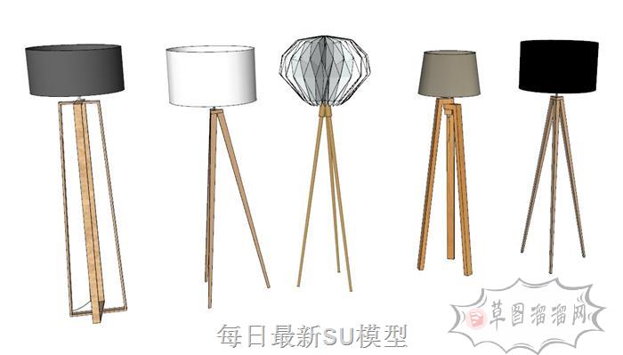 落地灯灯具SU模型