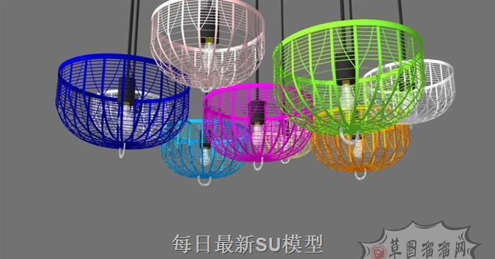 吊灯灯具SU模型