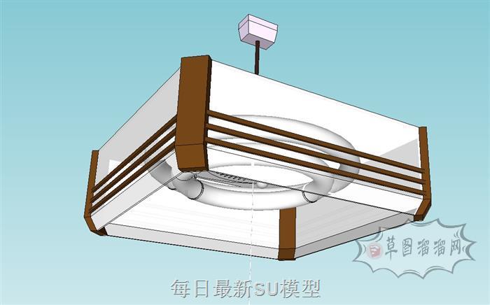 日式吊灯灯具SU模型