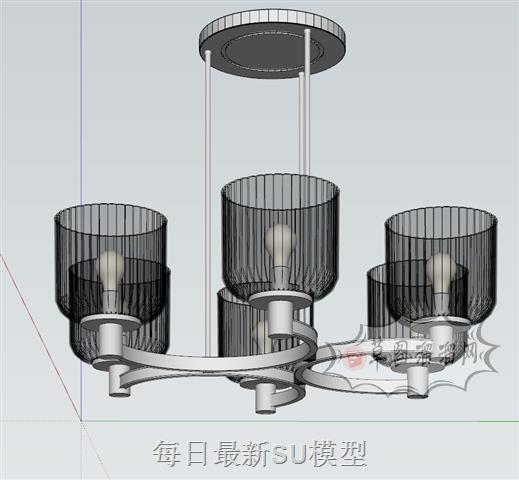 吊灯灯具SU模型