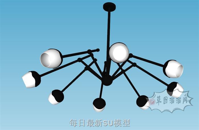 枝形吊灯灯具SU模型