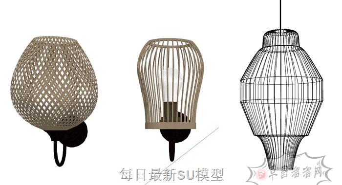 壁灯吊灯灯具SU模型