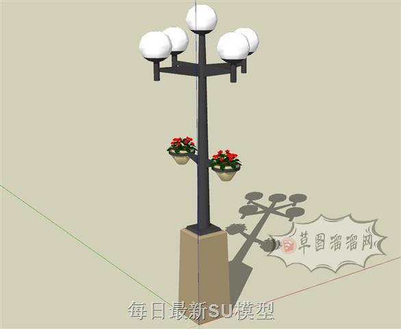路灯灯具SU模型