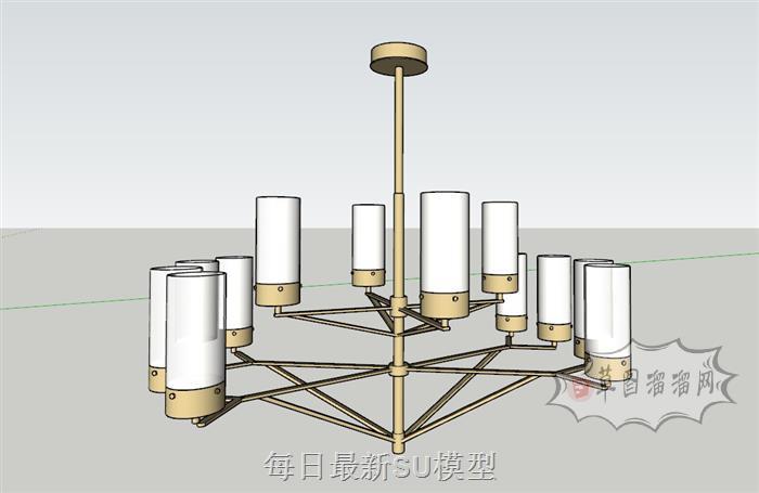 枝形吊灯灯具SU模型