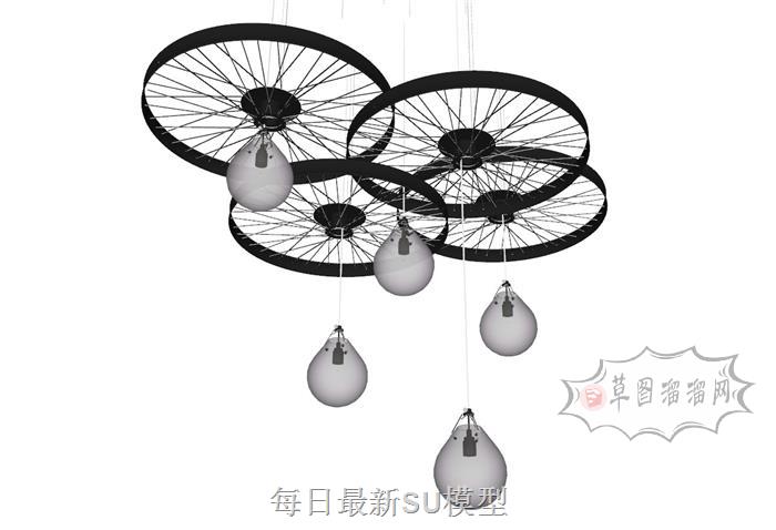 吊灯灯具SU模型