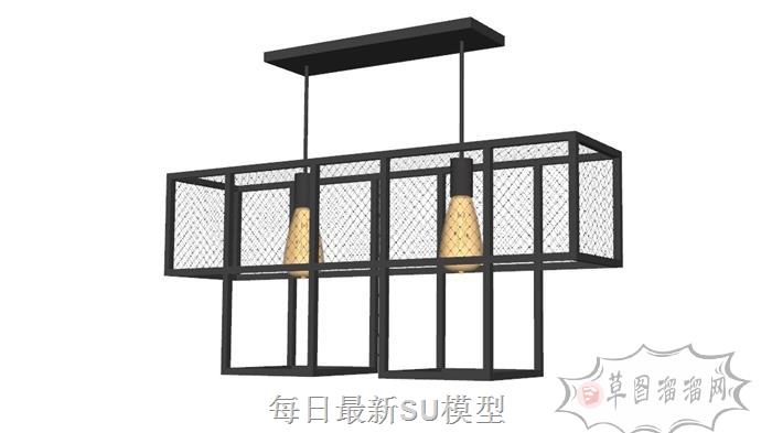 工业吊灯灯具SU模型