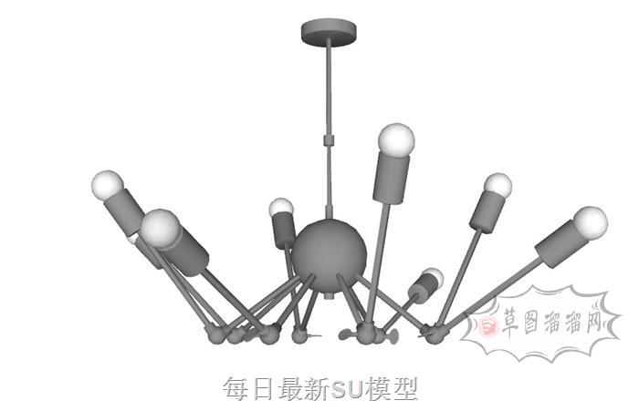枝形吊灯灯具SU模型