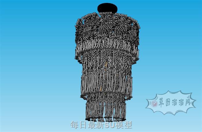 吊灯灯具SU模型