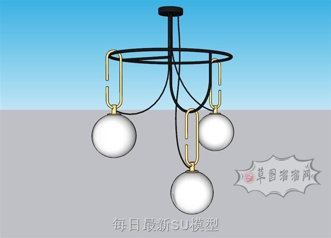 吊灯灯具SU模型