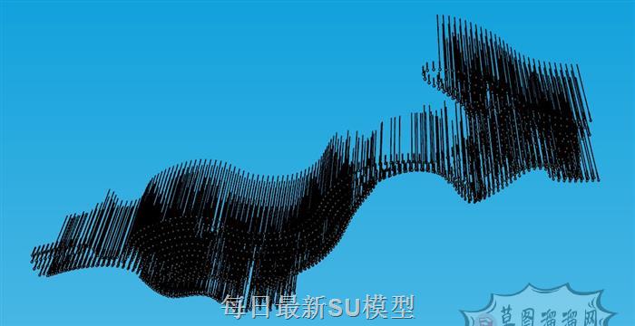 概念吊灯灯具SU模型