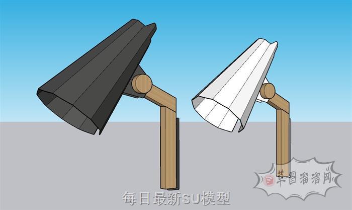 木制壁灯灯具SU模型