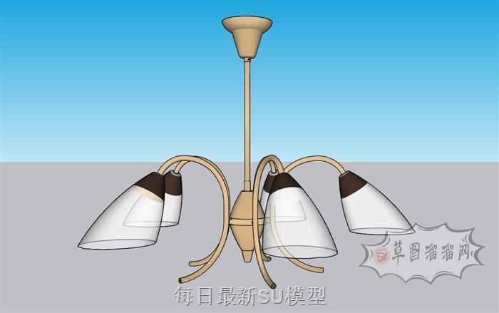 吊灯灯具SU模型