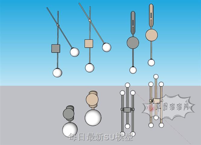 壁灯灯具SU模型