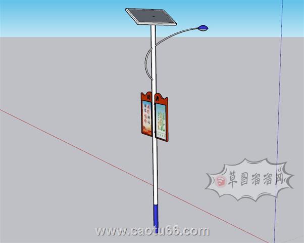 太阳能路灯景观灯SU模型