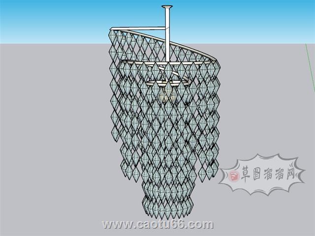 水晶吊灯灯具SU模型
