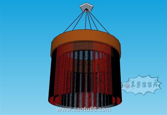 中式灯具SU模型