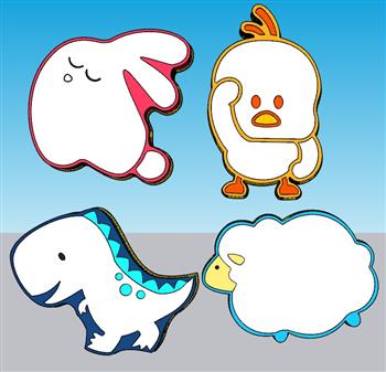 小黄鸭吸顶灯SU模型