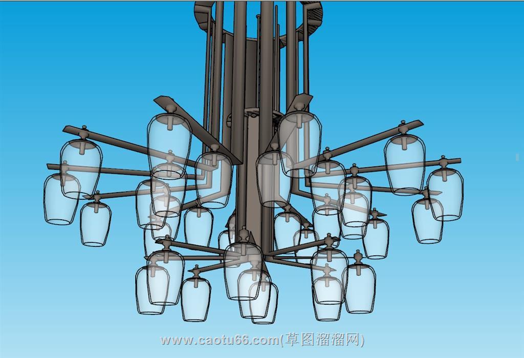 吊灯灯具SU模型