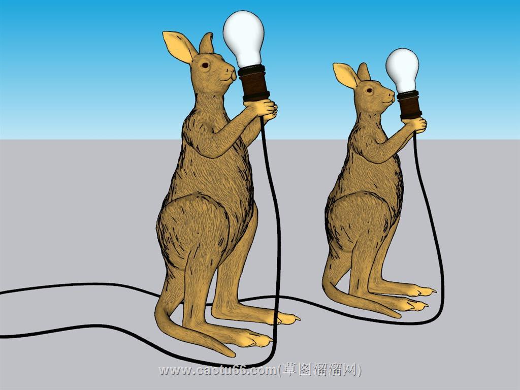 袋鼠落地灯SU模型